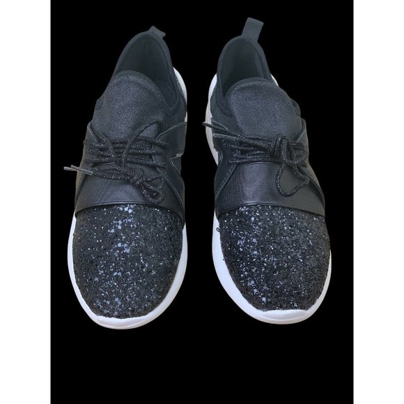 Forever Women's Athletic Black Glitter Slip-On Sneaker Casual Shoe Size 8 - Picture 6 of 10
